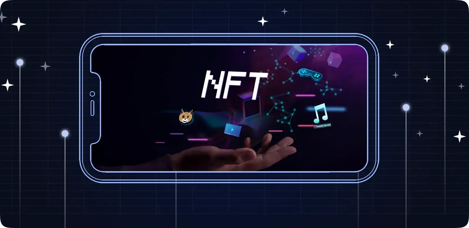 NFT marketplace interface on multiple devices
